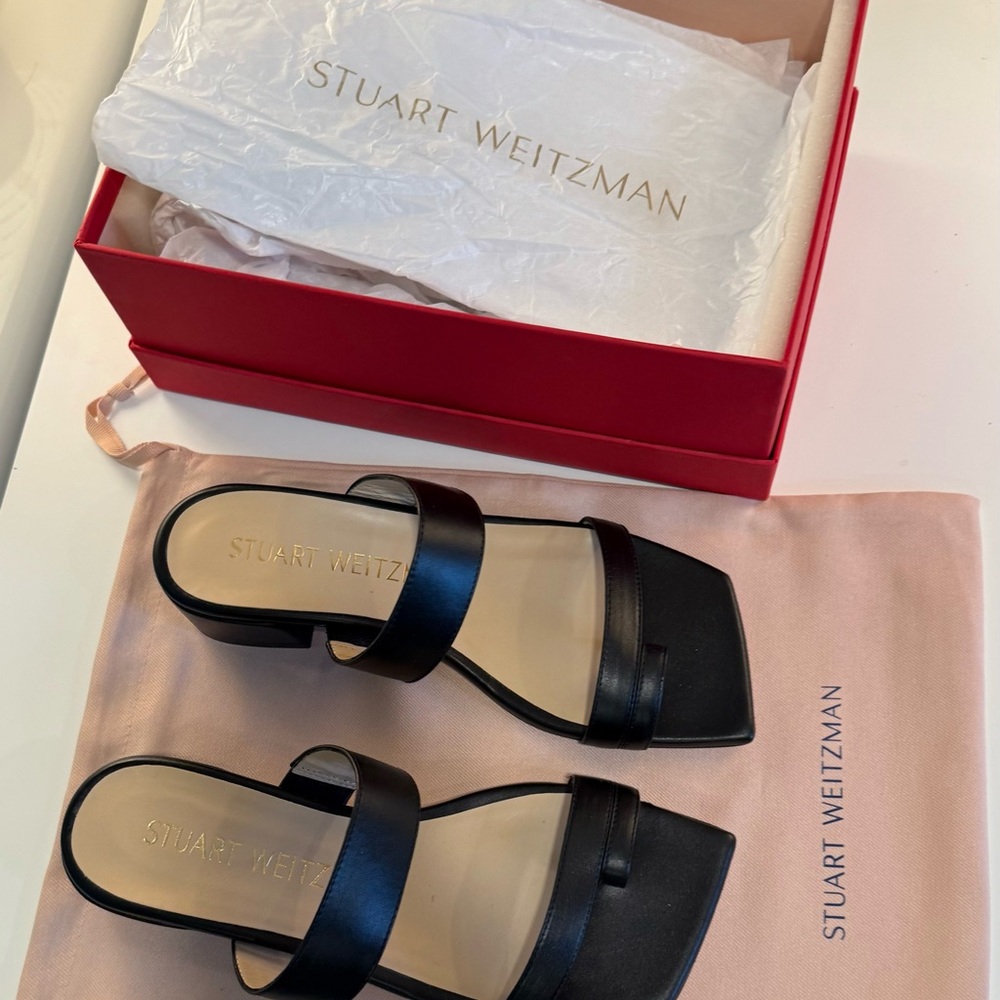 Stuart Weitzman Maisie 35 Sandals in
Black Leather (NWT, Size 8) - Picture 7 of 8